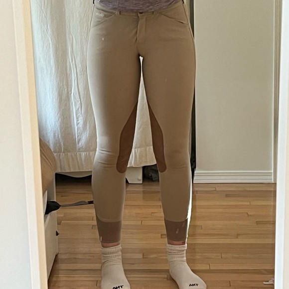 Elation Platinum Tan English Show Breeches - Picture 3 of 5